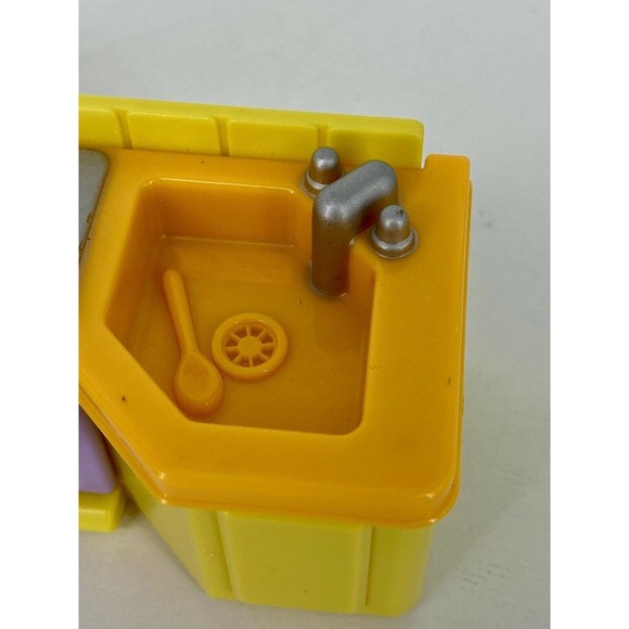 Fisher Price Kitchen Unit Fridge Stove Sink My First Dollhouse - Picture 5 of 10